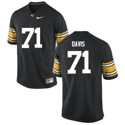Men Iowa Hawkeyes #71 Carl Davis College Football Jerseys-Black - Click Image to Close